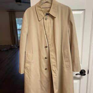 Hart Schaffner Marx Tan Single-Breasted Trench Coat
